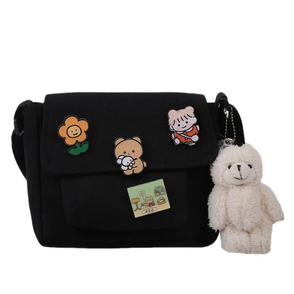 Mini Canvas Shoulder Bags High Quality Canvas Pendant Crossbody Bag Cartoon Handbags