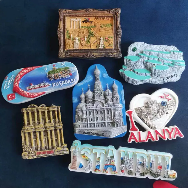 Unique Fridge Magnets Featuring Istanbul, Ephesus, Efes , Fethiye, Cotton Castle - Handcrafted Souvenirs
