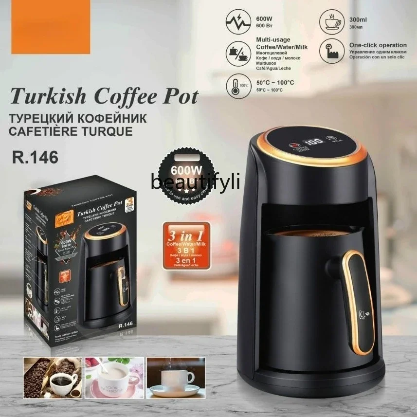 Asmt42 إبريق قهوة غلاية مقاومة لدرجات الحرارة العالية خمر القهوة صانع الشاي البصري سخان الحليب