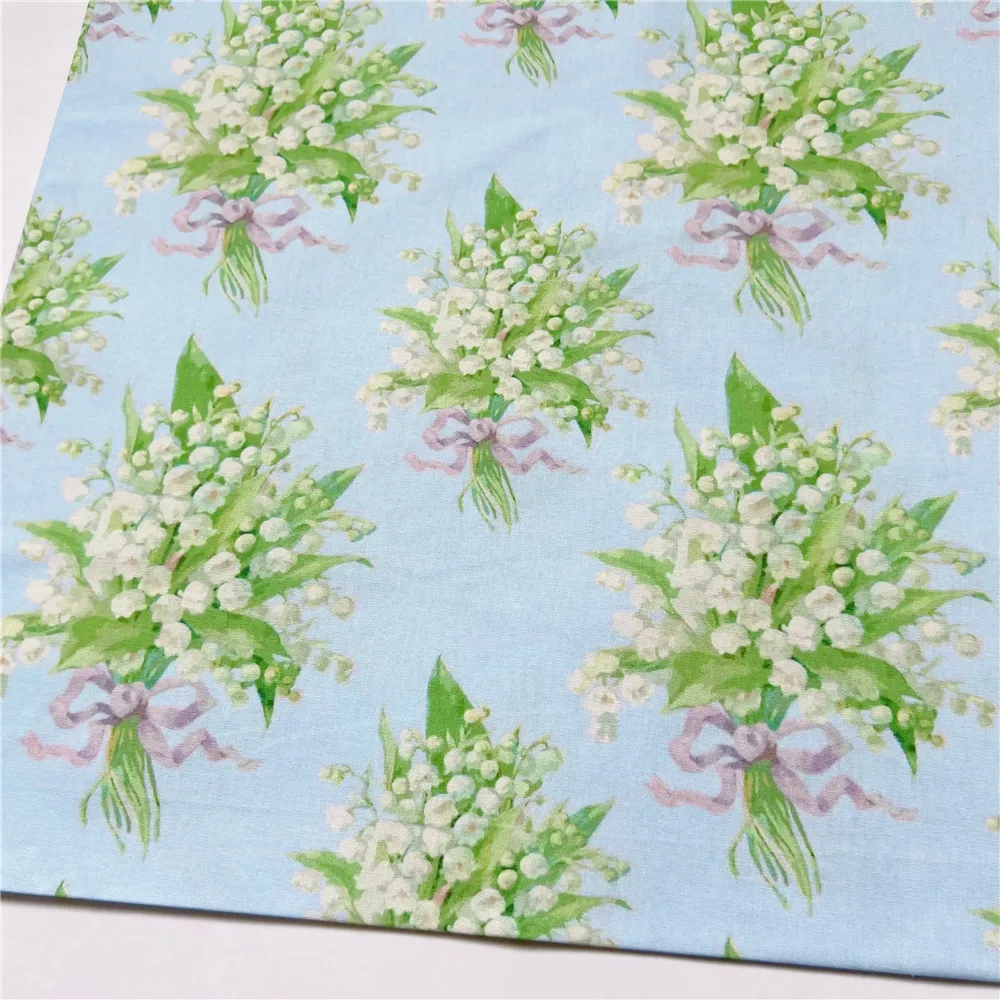 Bell orchid cotton fabric Patchwork Sewing Quilting di woman shirt clothes Throw pillow case Purse cheongsam decoration