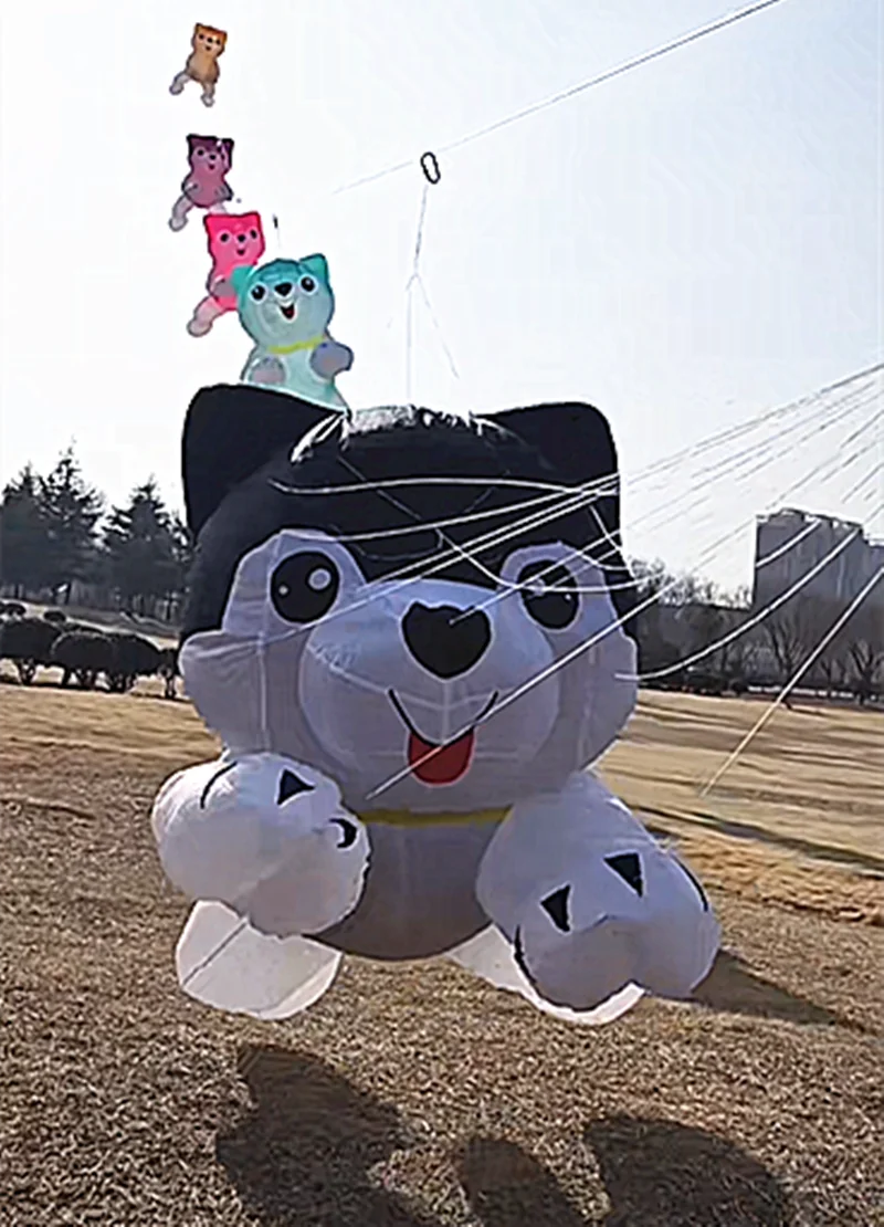 Hundedrachen, riesige Drachen, fliegende aufblasbare Spielzeuge, Anhänger, Elektroschocker, Drachen, Neuheit, Spiele im Freien, Kinderspaß, Cerf Volant Koi