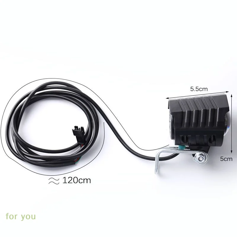 [Xe]2 in 1  E-bike Light Headlight Input DC 36V 48V 60V Electric Scooter Handlebar Lamp LED Front Light With Horn - Image 5