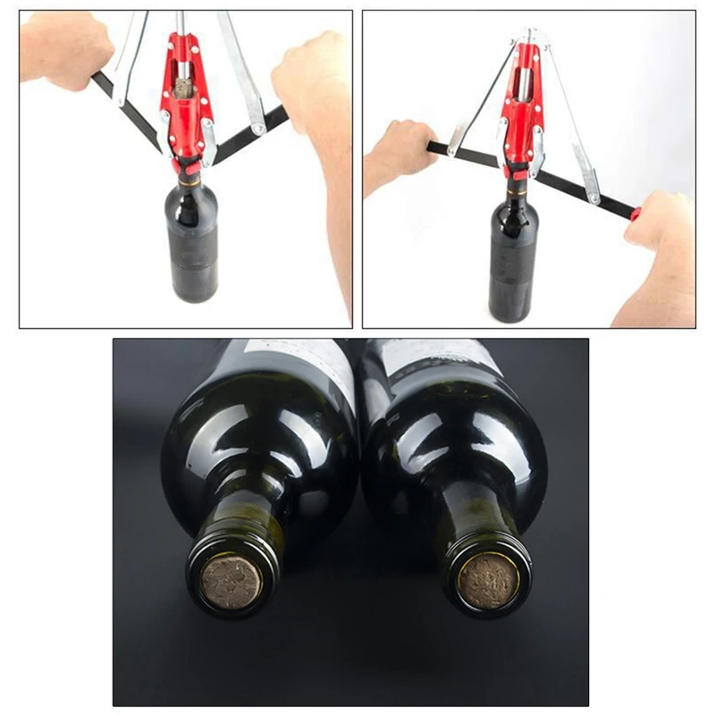 LUDA 100Pcs Reusable Sealing Wine Cork Wine Bottle Cover & 1X Double Lever Wine Bottle Corker With 2 Handled Corking