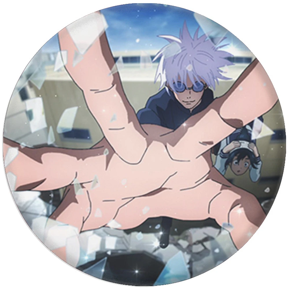 Anime jujutsu kaisen itadori yuji rimuru ryomen sukuna cosplay traje crachá pino spte flandres broche acessórios prop presente