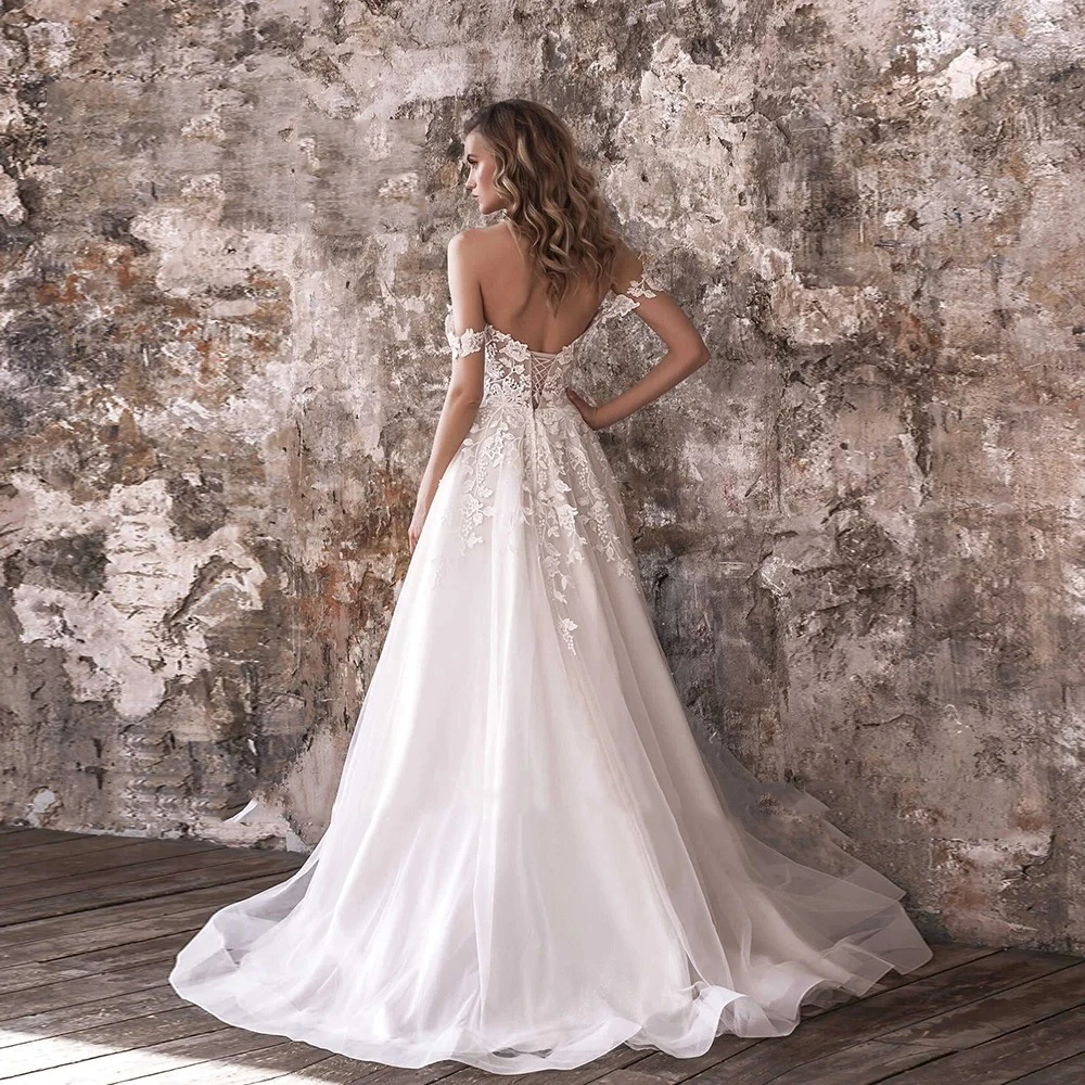 Eleganckie suknie ślubne bez rękawów bez rękawów bez rękawów słodkie suknie księżniczki o linii a eleganckie plażowe damskie Vestidos De Novias