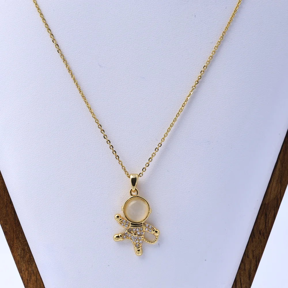 قلادة جميلة للنساء - قلادة رائد فضاء كوكب فريدة من نوعها، تصميم دوبامين راقي، هدية مثالية لها، ساخنة عبر الحدود