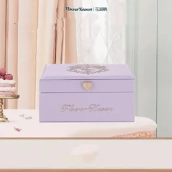 Flower know Strawberry Rococo Purple Jewelry Box Limited Edition Peripheral Storage Box High Beauty Light Luxury Exquisite Gift