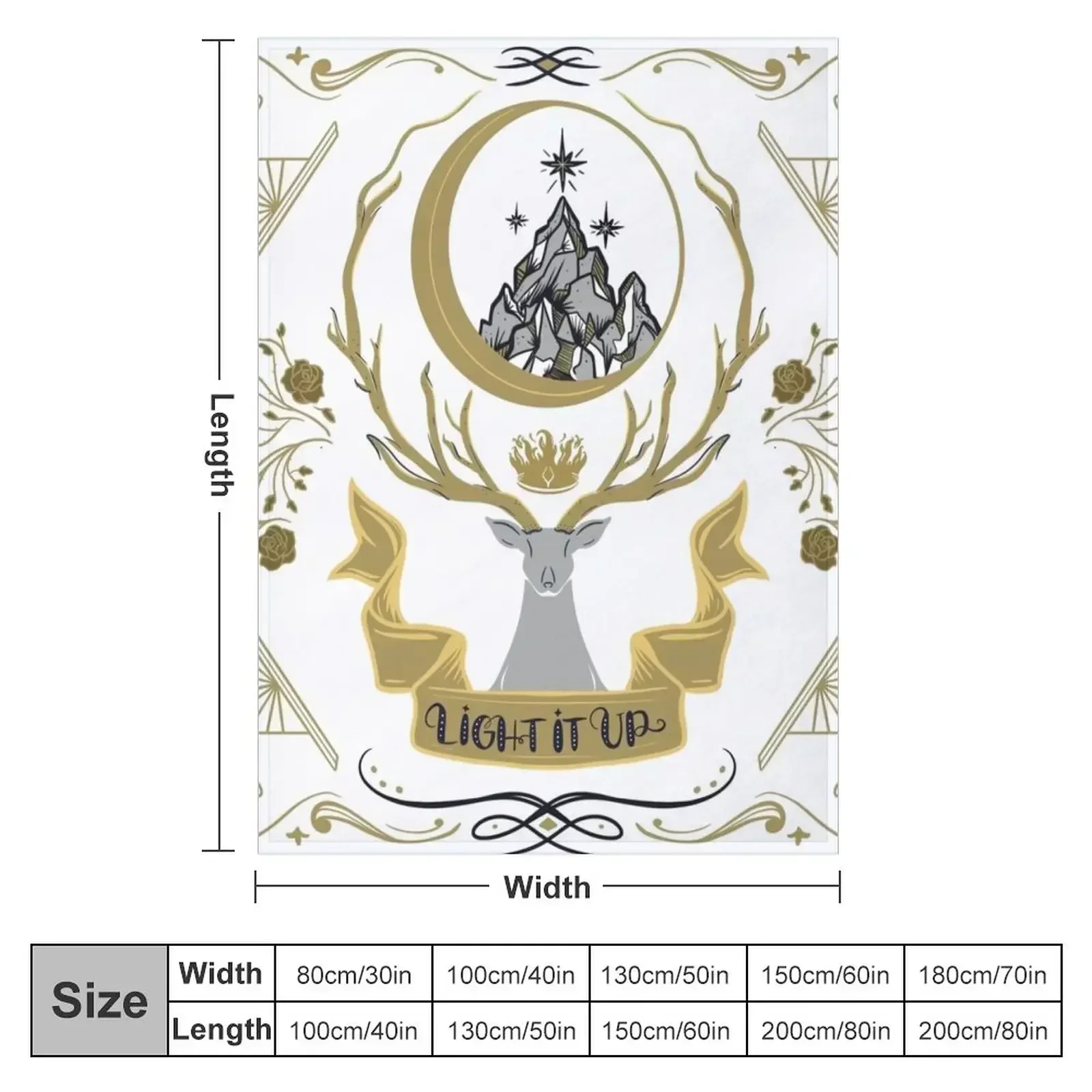 Light it up | sarahverse | Sarah J Maas Throw Blanket Tourist christmas gifts Camping Blankets