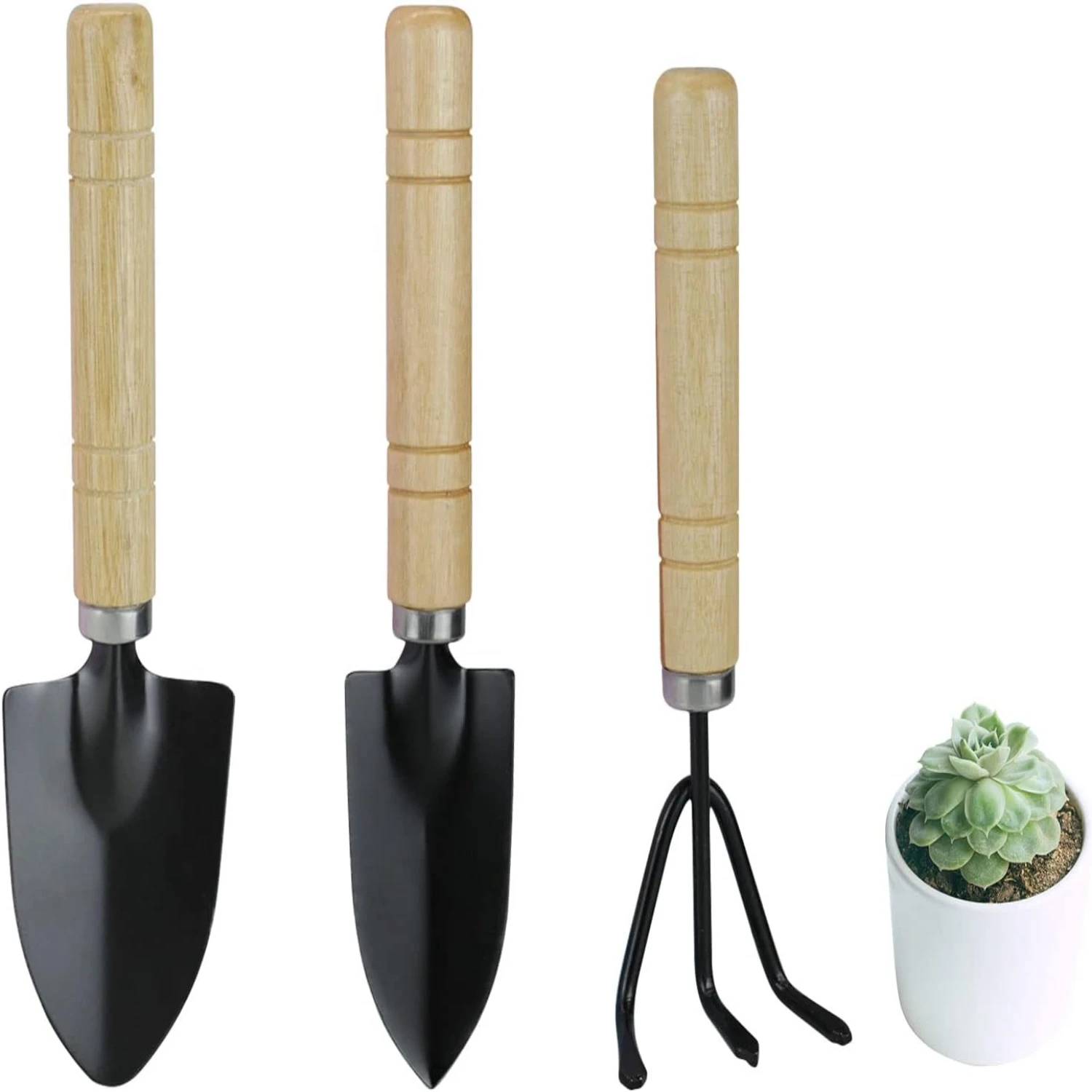 Durable and Portable Mini 3Pcs Gardening Tools Set with Non-Slip Handles, Ideal for Indoor Gardening, Succulents, Bonsai - Perfe