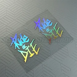 2 PC/set Bike Frame Stickers Ride or Die Top Tube Decals for MTB Bicycle Decorative Frame Bike Auto Motorcycle Accessories