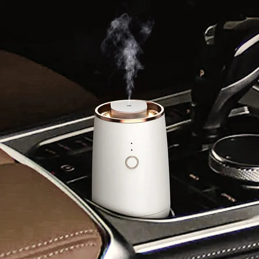 Aroma Diffuser Car Air Freshener Start-Off Function USB Rechargeable Essential Oil Diffuser 9 Color Lights Fragrance Diffuser