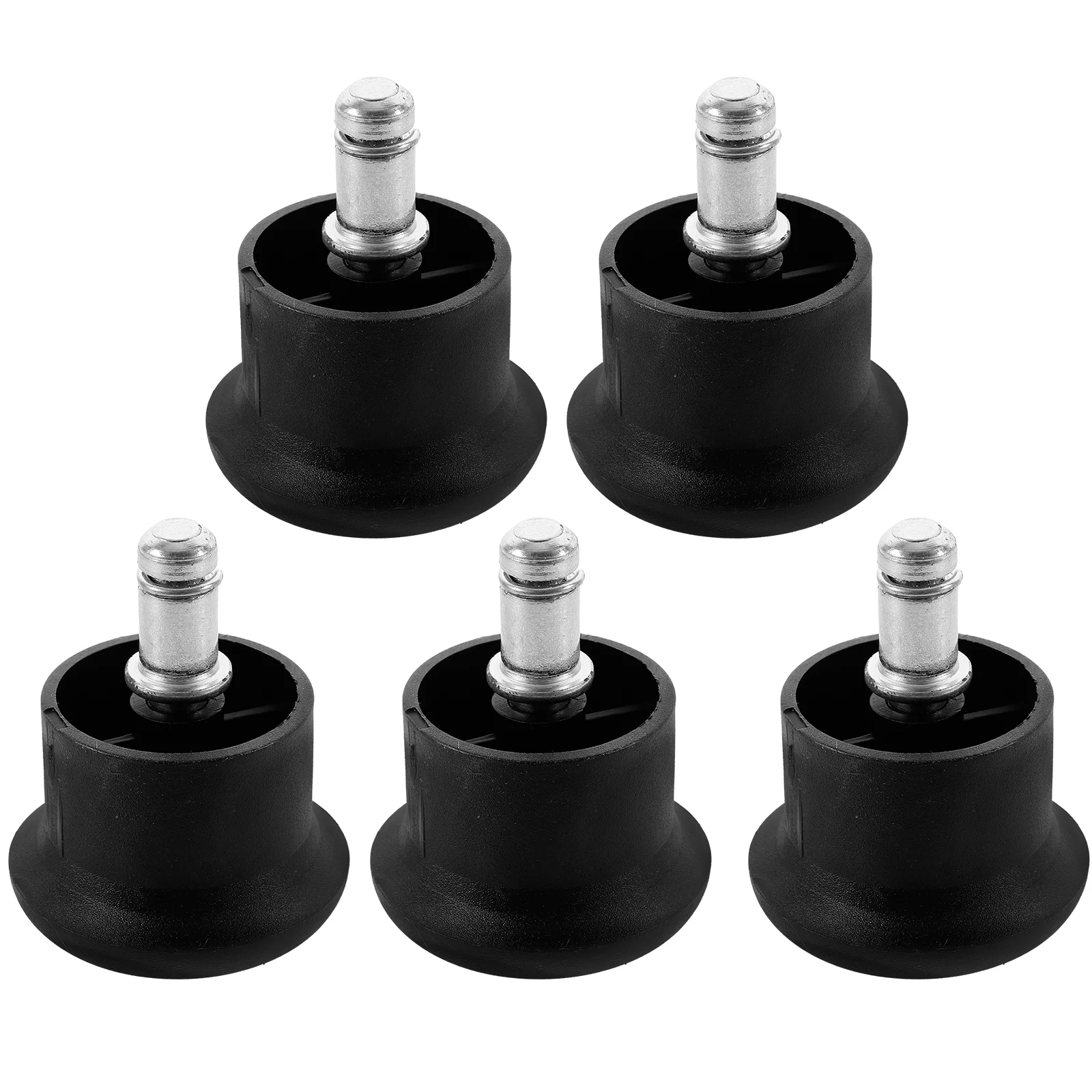 

5 Pcs Swivel Casters Chairs Accessories Stop Furniture Floor Gliders Black Castors for Office