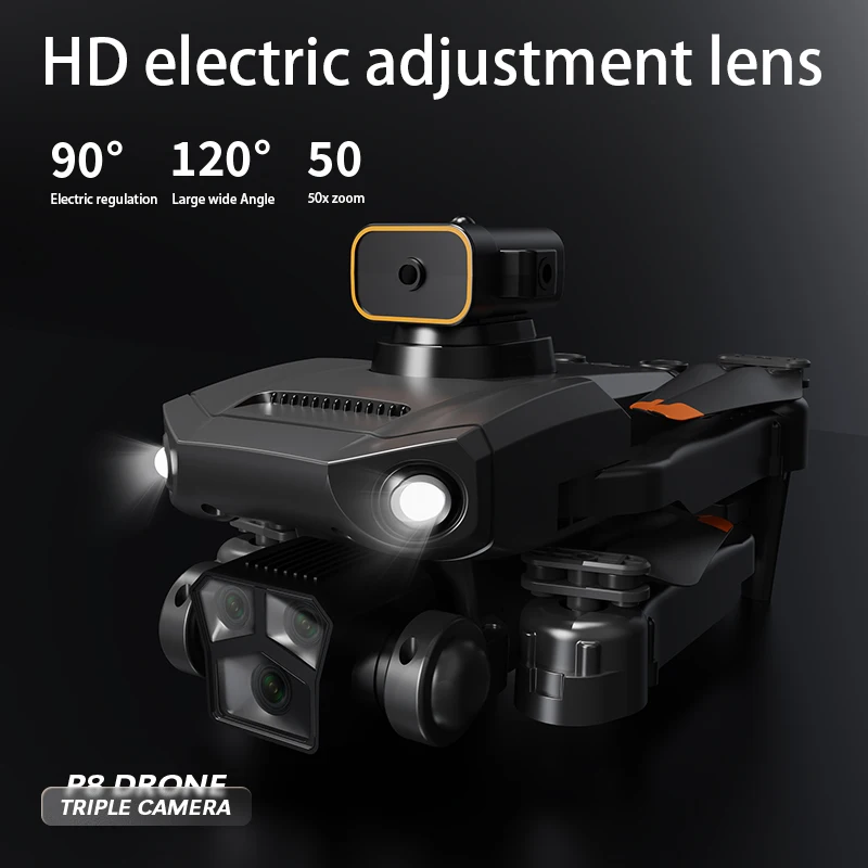 2024 esplosione P8 evitamento ostacoli Drone pieghevole Dual Lens HD fotografia aerea Quadcopter giocattolo aereo telecomandato