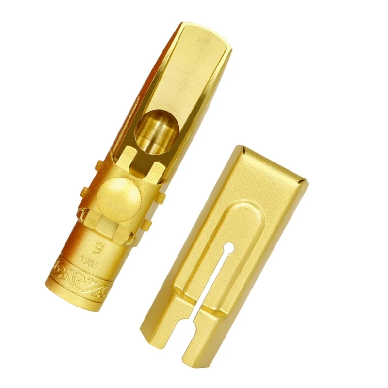 Professional Saxophone Mouthpiece Size 5/6/7/8/9 Brass Metal Eb Sax Mouthpieces with Caps and Ligatures Enduring