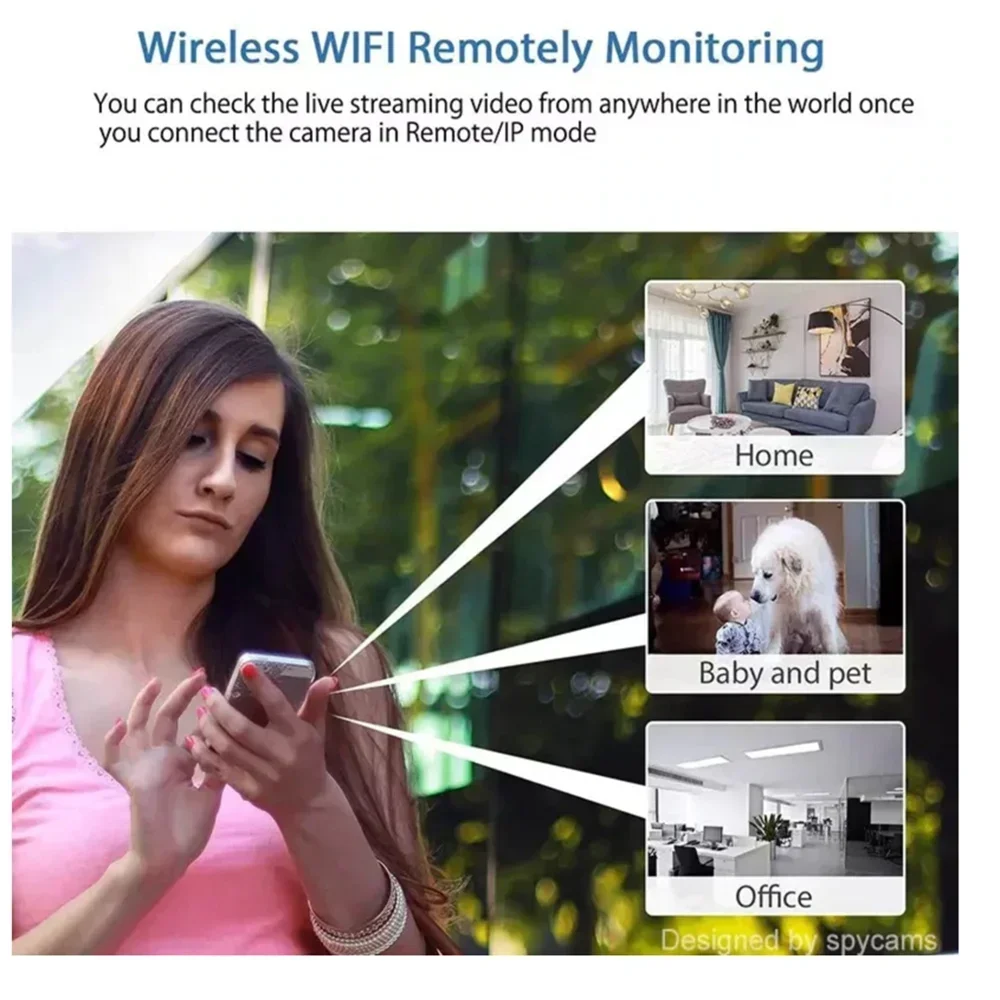 1080P Mini kamera fotograficzna WiFi Monitor kradzieży zwierząt domowych monitora monitoring noktowizor kamera rejestrator Audio wideo