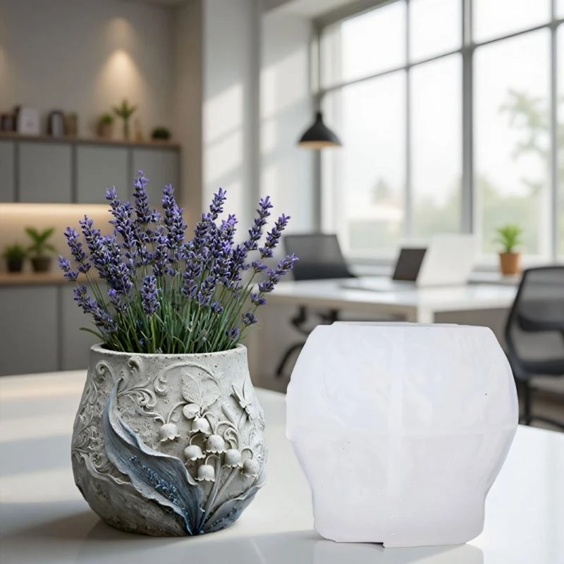 

LX9D Flexible Silicone Floral Butterfly Planter Mold For Resin Casting Jewelry Organiser And Plant Pots Crafting Tool