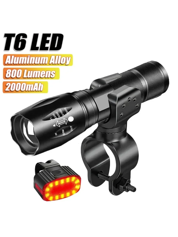 AliExpress KDULIT Bike Front Light T6 Flashlight for Bike Outdoor Waterproof LED Bicycle Headlight  Zoomable Night Safety Cycling Accessories