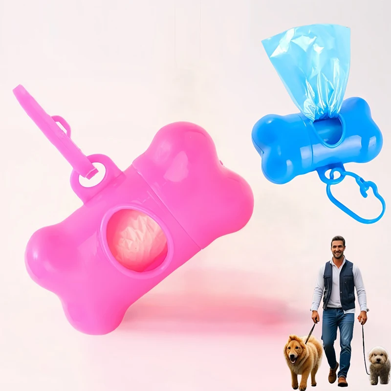 

Portable Dog Poop Bag Outdoor Cleaning Bone Dispenser Outdoor Clean Pets Supplies Dog Refill Garbage Bag Pet Cleaning Supplies