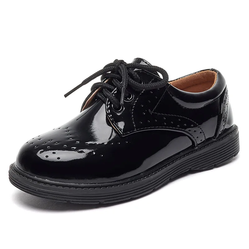 Spring & Autumn Children Patent Leather Shoes British Style Performance Soft Sole Casual Size 26-41