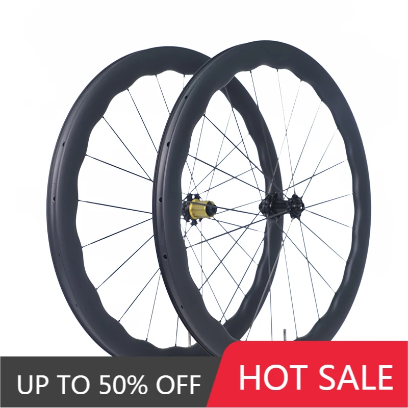 

STLF 700C Carbon Clincher Tubeless Wheelset Road Bike Wheels with Disc Brake C67DB-URD28-450SL