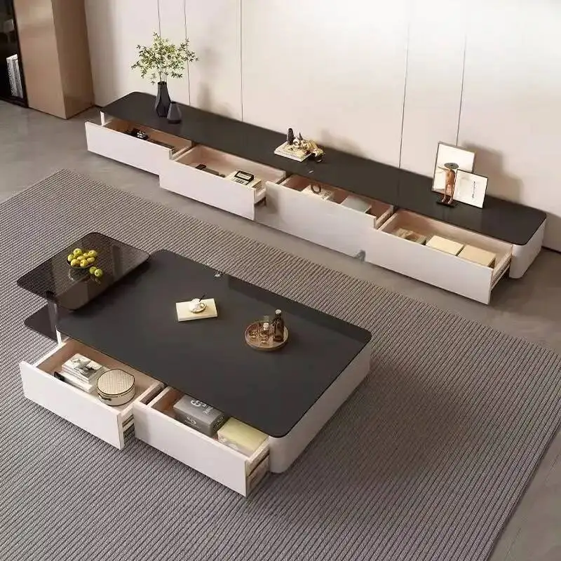 حامل تلفزيون ضيق عالمي رخيص وحديث وبسيط مصمم على الحد الأدنى حامل تلفاز أرضية منخفضة أثاث تلفزيون Mueble Para #4