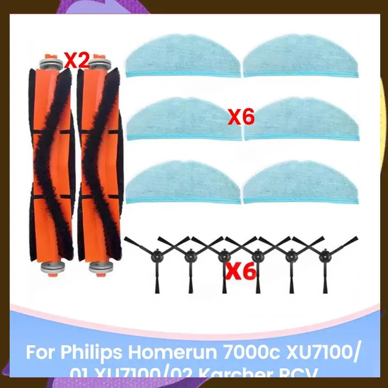 

For Homerun Serie 7000 XU7100/01 XU7100/02 Karcher RCV 5 Replacement Parts Main Side Brush Mop Cloth Accessories-T33C