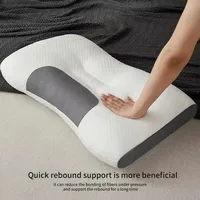 3D Neck Pillow Cervical Orthopedic Protect Cervical Fiber Pillows Core Help Sleep Household Anti-mite Pillows SPA Massage Pillow