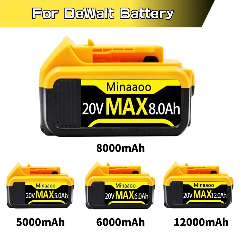 

for Dewalt Replacement Lithium Battery 18V 6AH 8Ah 12Ah MAX DCB200 DCB205 DCB201 DCB203 power tool