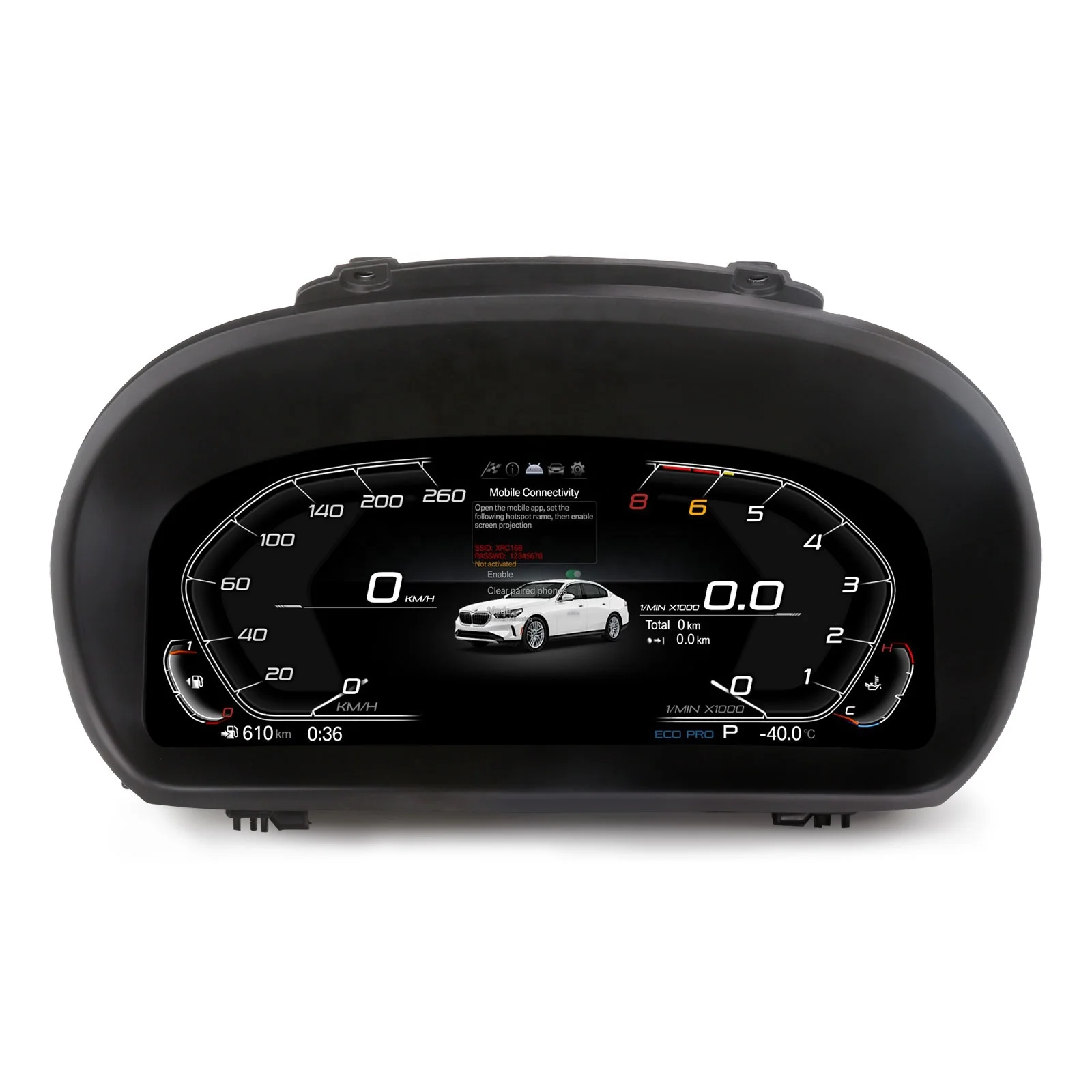 Erisin ES4887T : tableau de bord numérique pour voiture, écran LCD de 10 pouces, haute résolution, pour les passionnés de BMW Série 1 E81 E82, avec affichage sur le tableau de bord.
