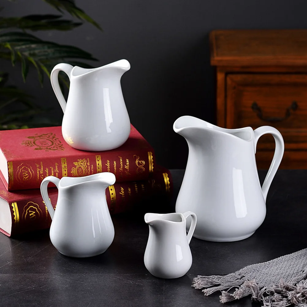 

Ceramic Milk Pitcher 450ml Handheld Heat Resistant Frothing Creamer Pitcher Multipurpose Coffee Milk Sauce Home
