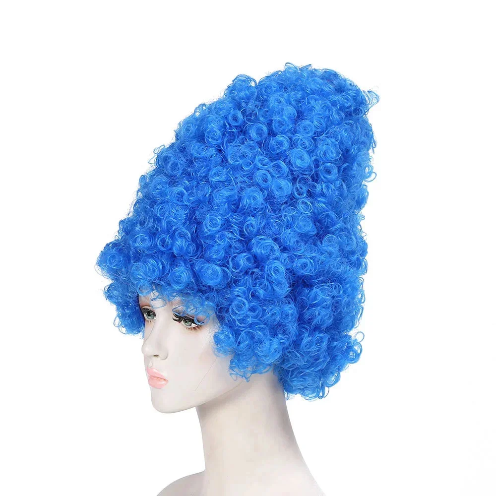 Marge Simpson Cosplay Wig Anime Women Blue Synthetic Wig Halloween Cosplay Heightened Wig Props Party Supplies Accessories Gift