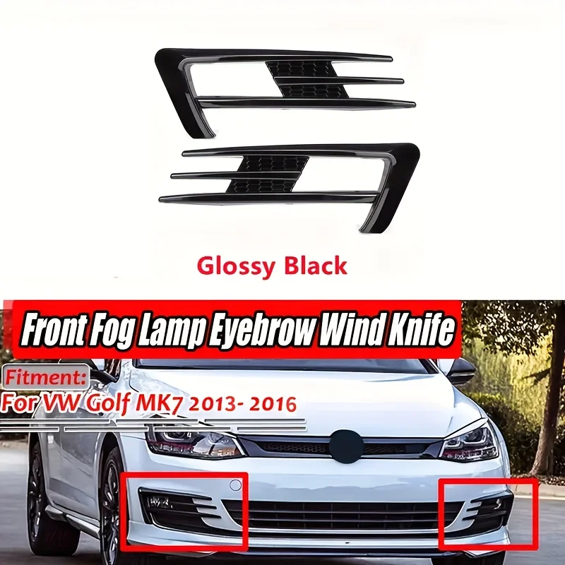 

Fit for Volkswagen Golf 7.5 Golf MK7.5 2017-2019 fog light wind knife decoration modification front bumper fog light grille