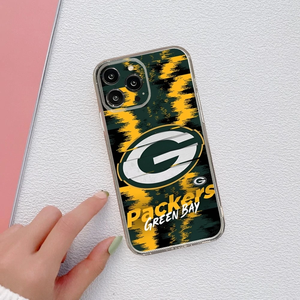 G-Green B-Bay P-Packers Phone Case for iphone 15 14 13 12 Pro Mini 11 Max Xr X Xs 8 Plus Transparent