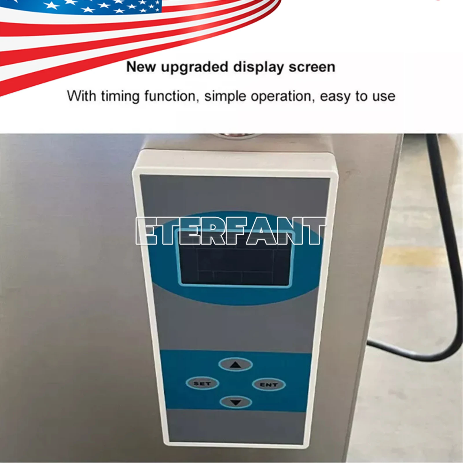 ETERFANT Dental 35 Liter High Pressure Sterilizer Vertical Autoclave LED Display 105-134°C Stainless Steel 