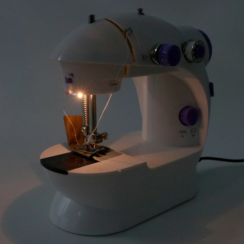 Electric Portable Household Night Light Mini 220V Hand Tool Hand Table Sewing Machine Foot Pedal Straight Line Two Thread Kit