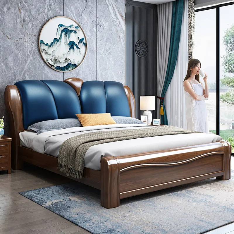 

Storage Designer Double Bed Frame Designer Wood Modern Queen Size Twin Bed Frame Platform Sleeping Letto Matrimoniale Furniture