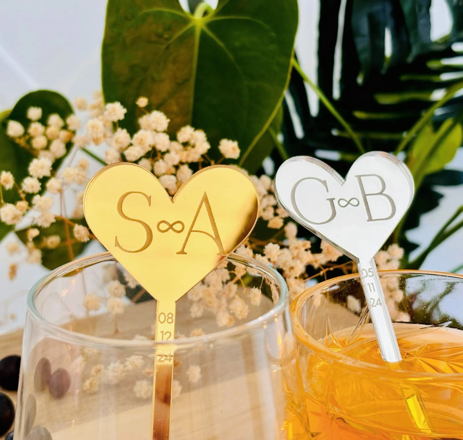 Custom Heart Acrylic Stir Stick, Engagement Drink Stirrers, Birthday Party Drink Topper, Wedding Decor,10,30,50,80,100Pcs