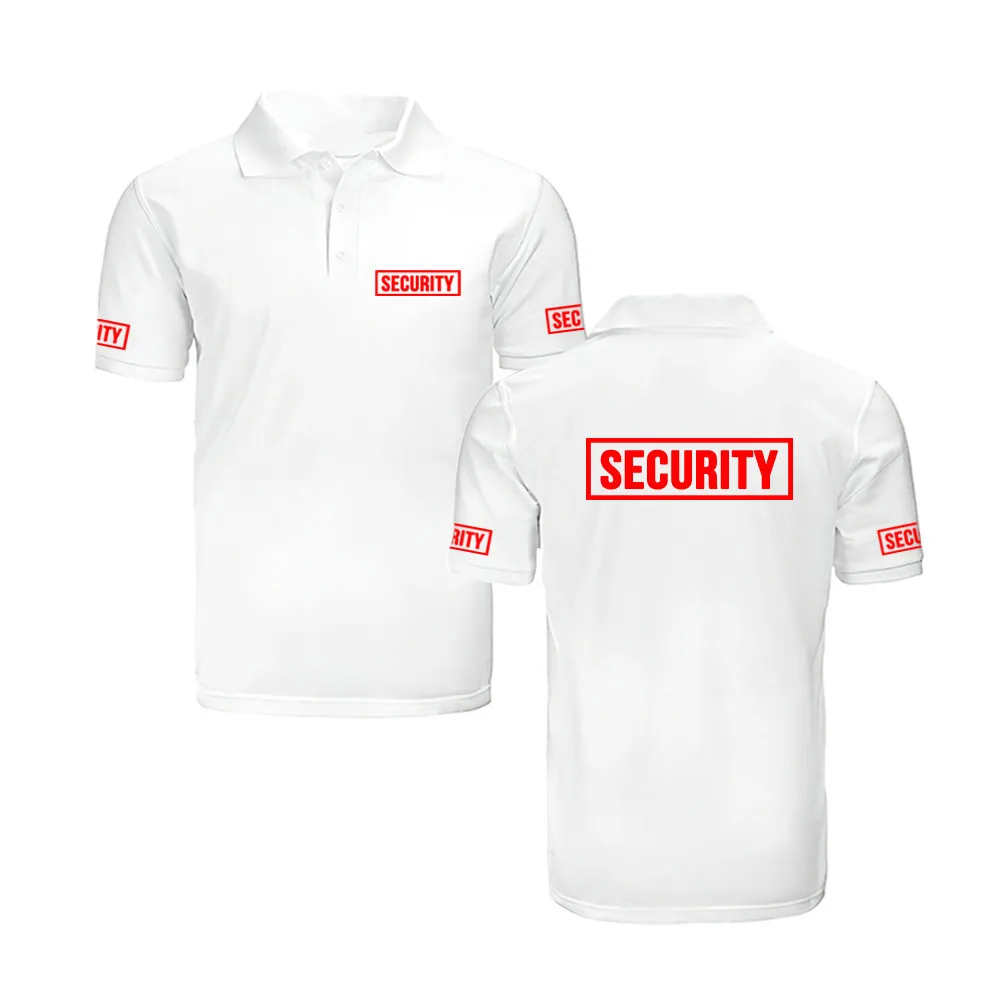 Security Classic Men\'s Polo Shirt Breathable Quick Drying Guard Bodyguard Uniform Work Clothes Causal Light Soft Wholesale Tops