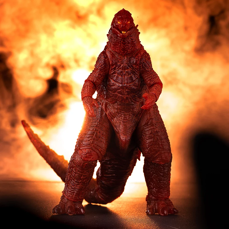 Bandai NECA 2019 Red Fire Godzilla  Burning Articulated PVC Action Figure Kids Gift