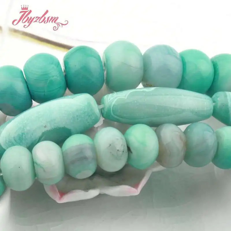 Natural Turquoise Agate Stone Beads DIY Necklace Bracelet Spacer Loose Strand 15\