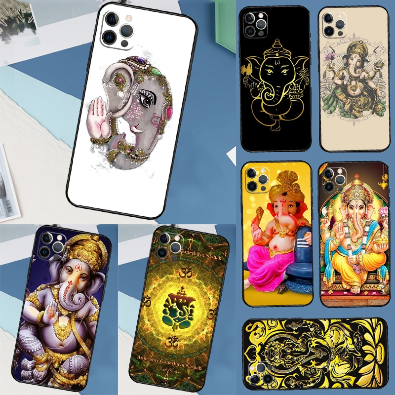 Lord Ganesha Phone Case For iPhone 16 15 14 13 12 11 Pro Max XR XS X Plus Mini Bumper Cover Capa