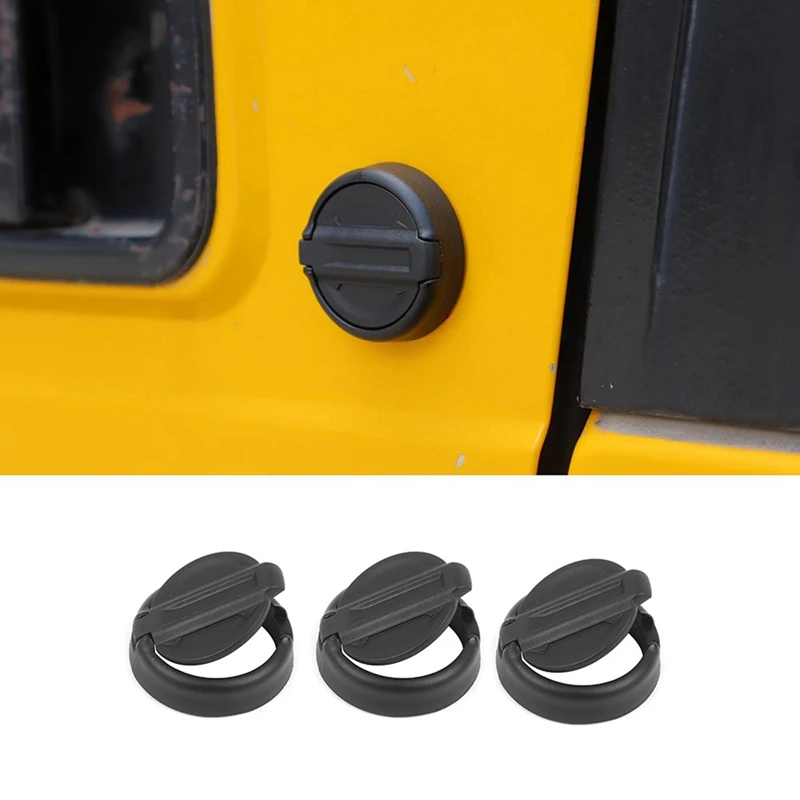 

Keyhole Covers For Jeep Wrangler TJ JK JL JT 1997-2023 Car Door Security Accessories Keyhole Protection Cover ,3 Pack
