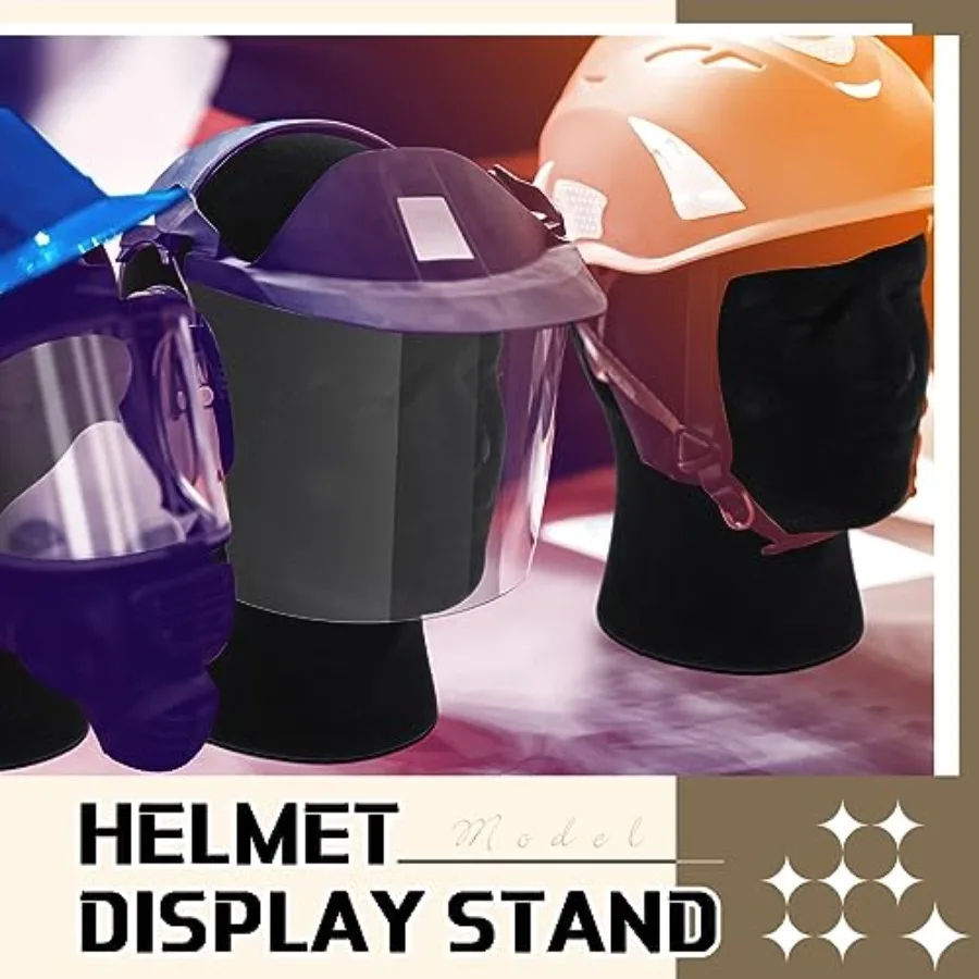 4개 블랙 마네킹 헤드 스탠드 모델 남성 가발 디스플레이 모델 벨벳 폼 마스크 디스플레이 스탠드 헤드셋 마운트 마네킹 헤드 또는 위