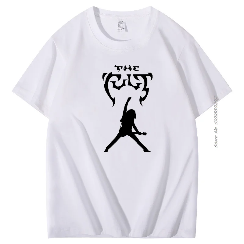 

The Cult Band 2 Cotton T-shirt Rock Band t shirt for men fashion graphic t shirts Summer Harajuku Tees Tops short sleeve t-shirt