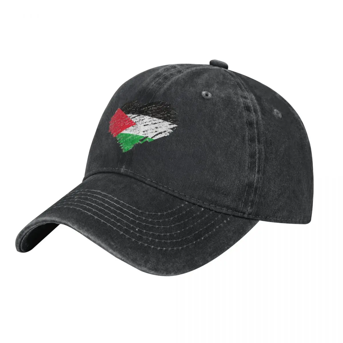 Palestine Multicolor Hat Peaked Women's Cap I Love Scribble Personalized Visor Protection Hats