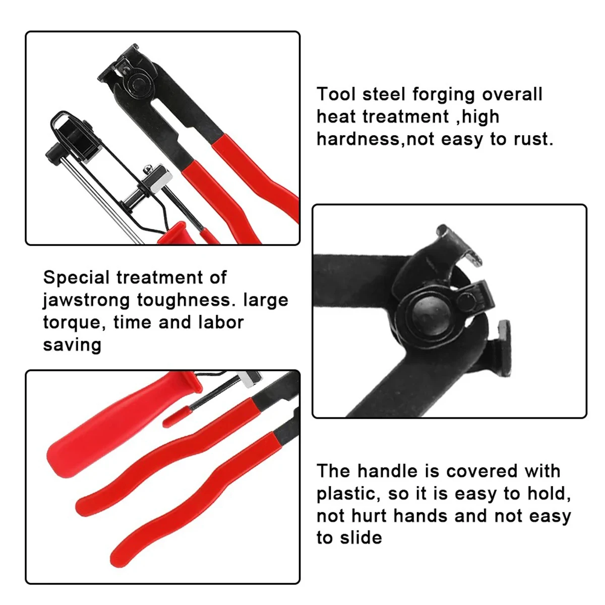 Car Banding Hand Tools Kit CV Joint Boot Clamp Pliers Durable Car Repairs Kits Hand Installer Tool Pipe Fuel Filter for Exhaust