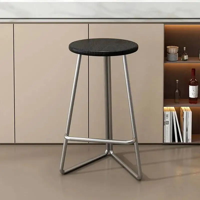 

Минималистичные барные стулья для зоны ожидания, усиленные кухонные барные стулья, европейские эргономичные круглые стулья для приёмных, домашняя мебель
