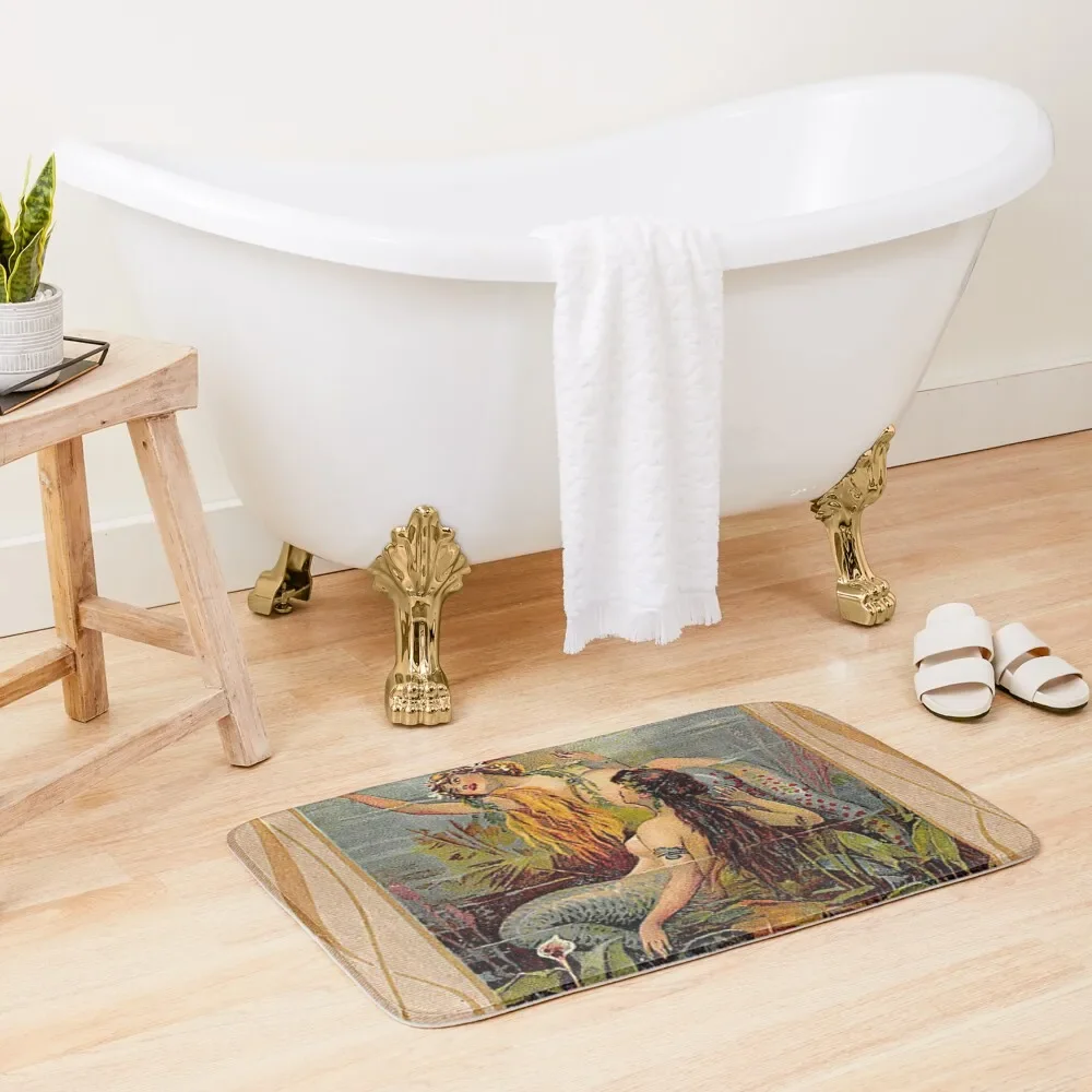 

Das Rheingold Mermaid Bath Mat Bathtub Carpet Living Room Rugs Non-Slip Bathroom Quick-Drying Bathroom Mat