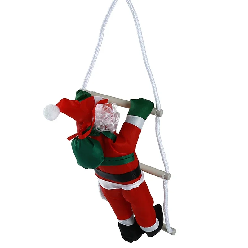 

C5 Christmas Decor 25cm One-Person Ladder Santa Claus Climbing DollClimbing Santa Claus Gifts Restaurant Decor Stuffed Sponge