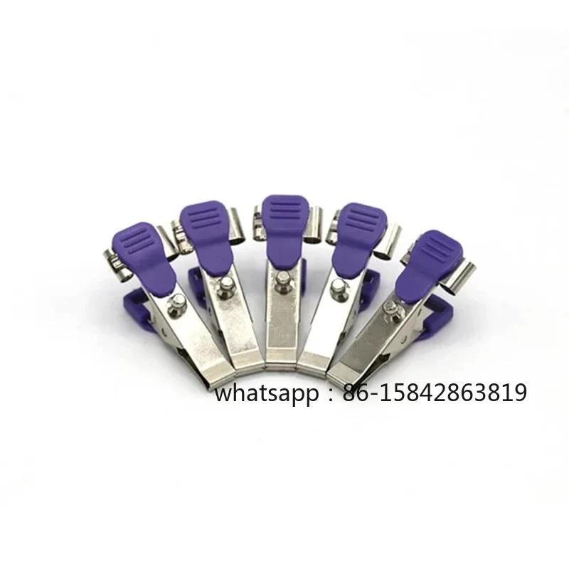

Multi-use Veterinary Animal ECG EKG Alligator Clips for Snap/ Grabber/ Banana/ Needle, Bag of 5Pcs